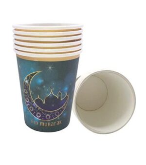 Verre Jetable Eid Mubarak - Lune et Mosquée