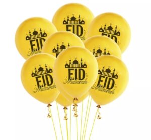Set 10 Ballons Or Eid Mubarak