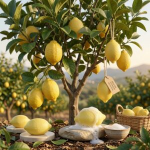 Savon français - Forme de citron